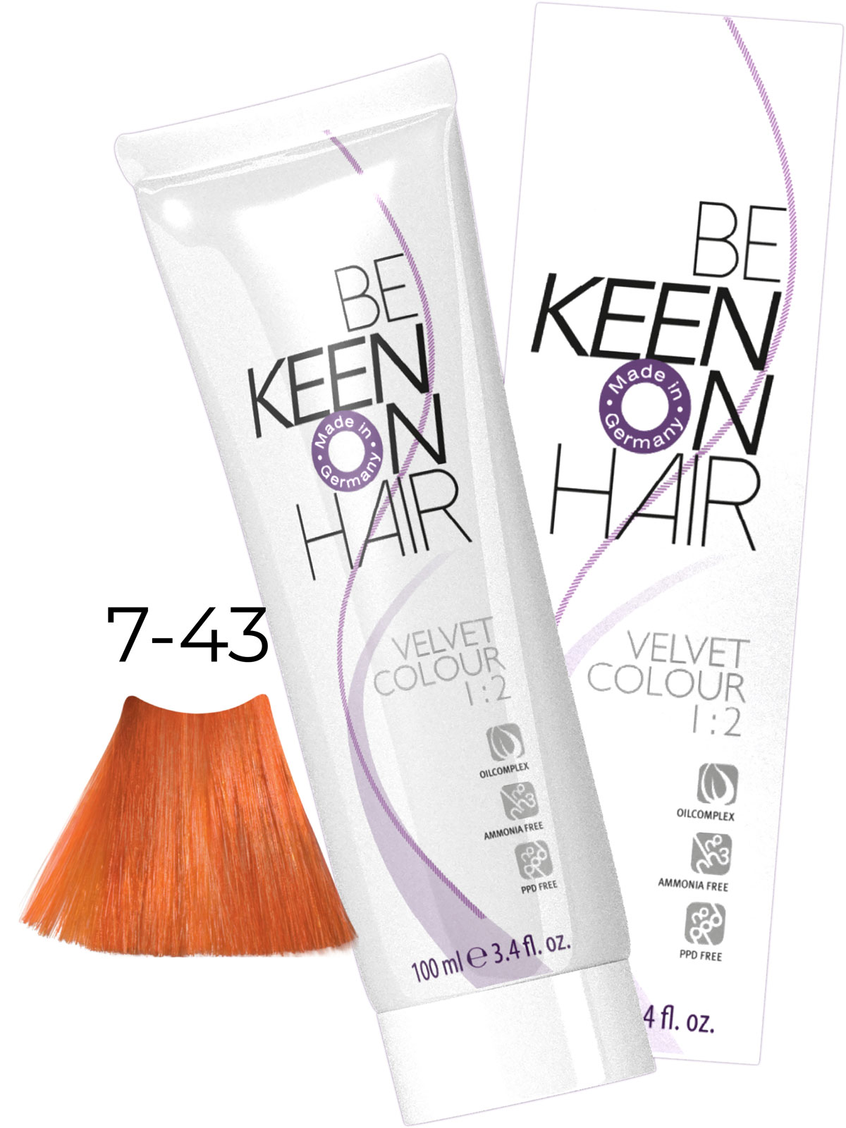 KEEN VELVET COLOUR 7.43 MITTELBLOND KUPFER-GOLD