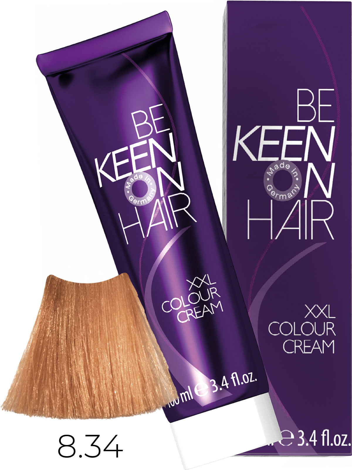 KEEN COLOUR CREAM 8.34 ЗОЛОТИСТО-МЕДНЫЙ БЛОНДИН/ BLOND GOLD-KUPFER