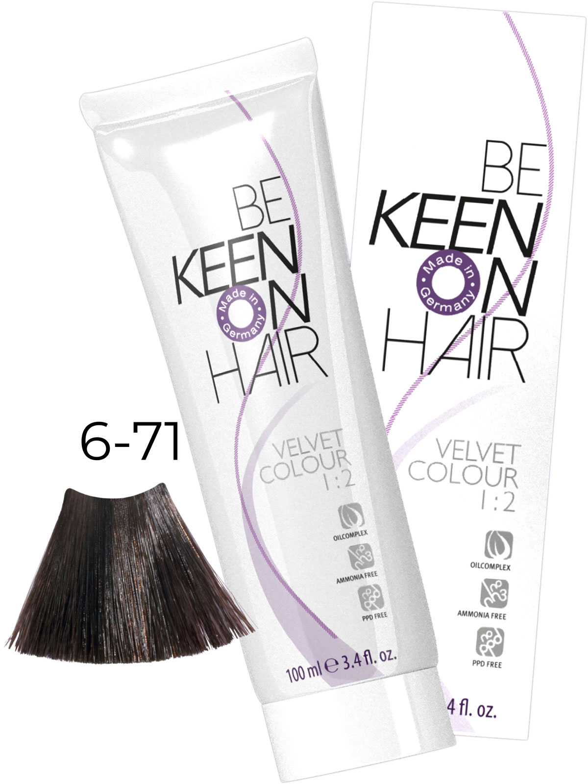 KEEN VELVET COLOUR 6.71 DUNKELBLOND BRAUN-ASCH