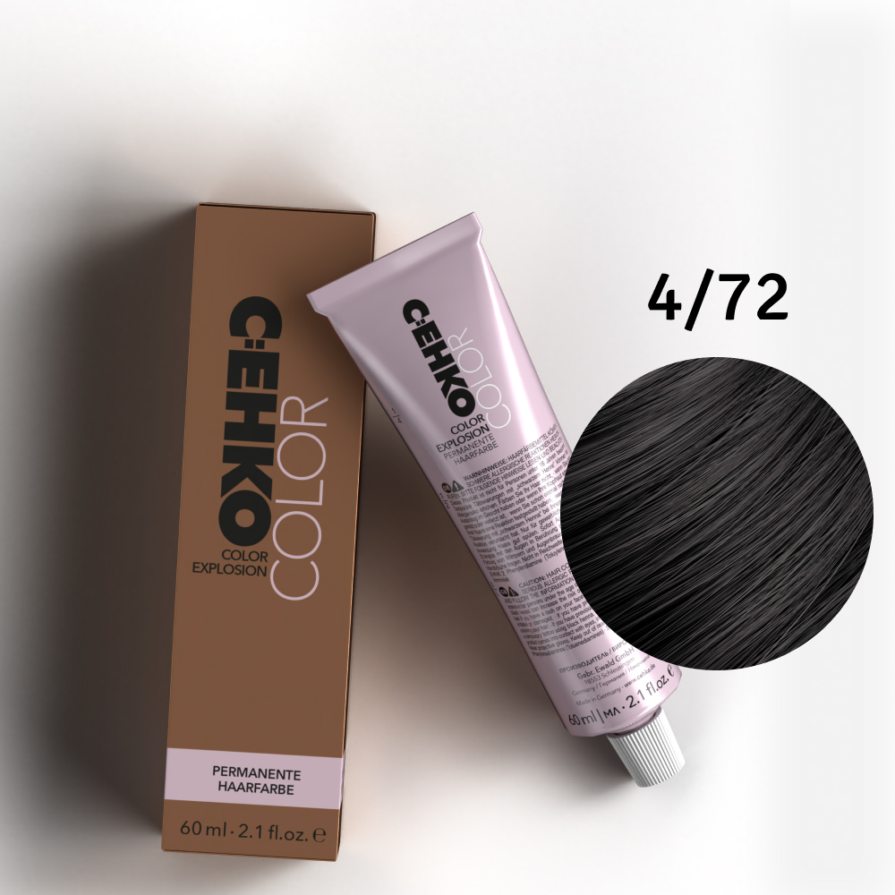 C:EHKO COLOR EXPLOSION BROWN, 4/72-2 MITTELBRAUN BRAUN ASCH / MEDIUM BROWN BROWN ASH